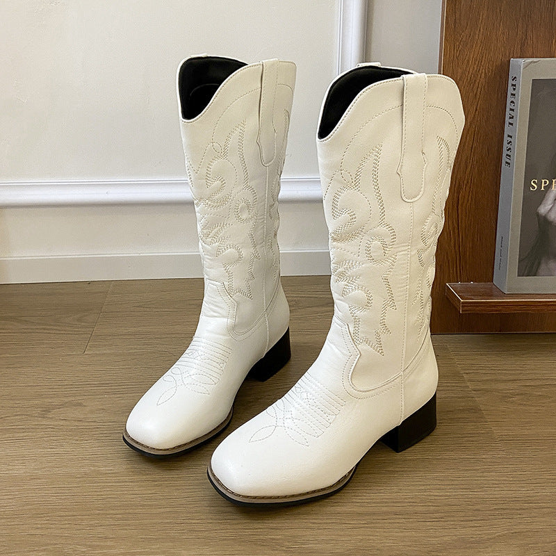 Damen Cowboystiefel im edlen Design mit detaillierter Stickerei Heidi Mode - Image 8