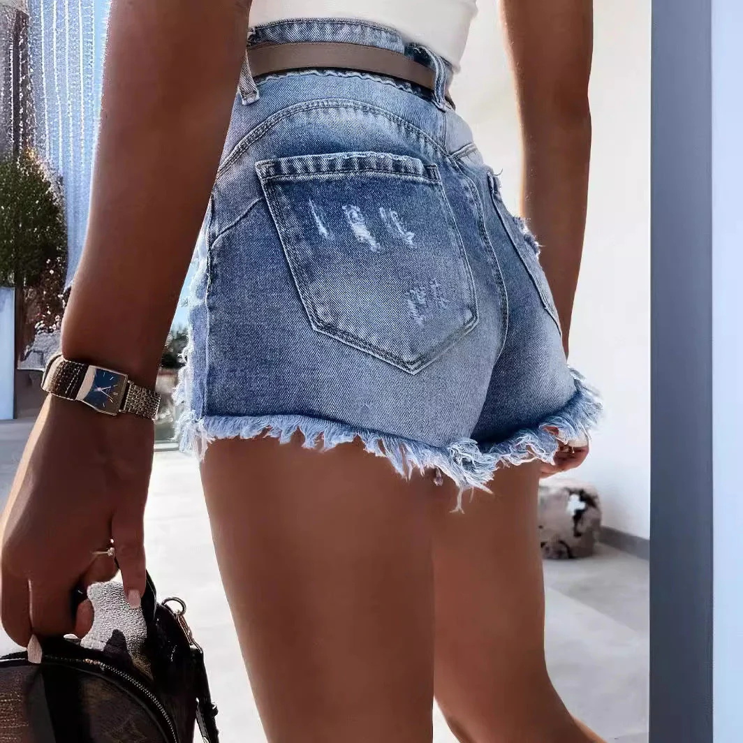 Damen Destroyed Denim-Shorts Heidi-Mode - Image 3