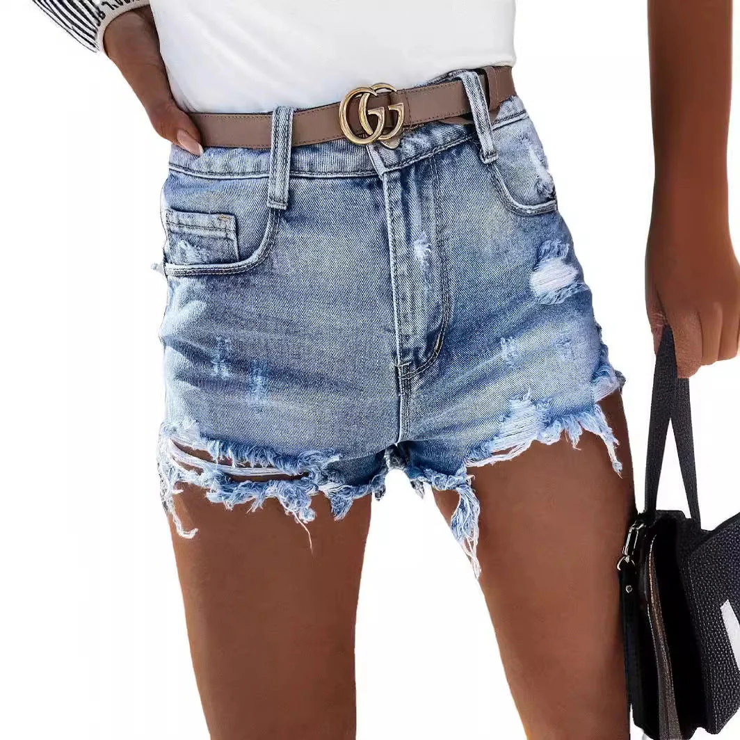 Damen Destroyed Denim-Shorts Heidi-Mode - Image 5