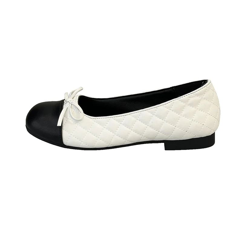 Damen edle Ballerinas mit feinem Schleifendetail und kontrastierendem Zehenbereich Heidi Mode - Image 5