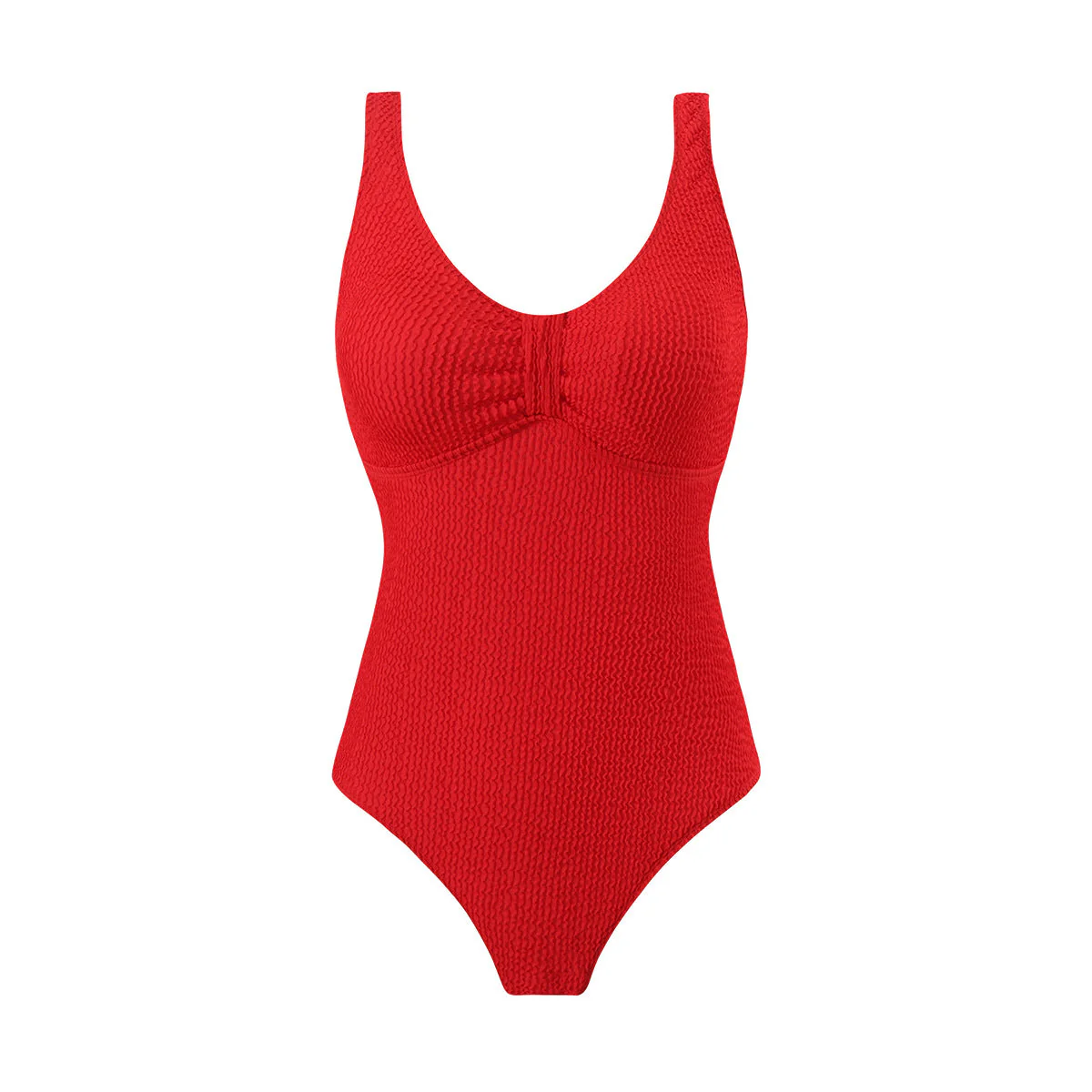 Damen Einteiliger Badeanzug mit Strukturiertem Obermaterial und Sportlichem Schnitt Heidi-Mode - Image 16