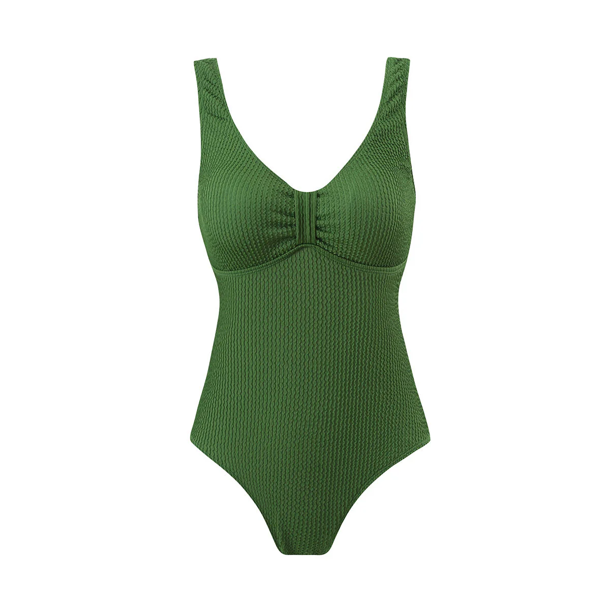 Damen Einteiliger Badeanzug mit Strukturiertem Obermaterial und Sportlichem Schnitt Heidi-Mode - Image 7