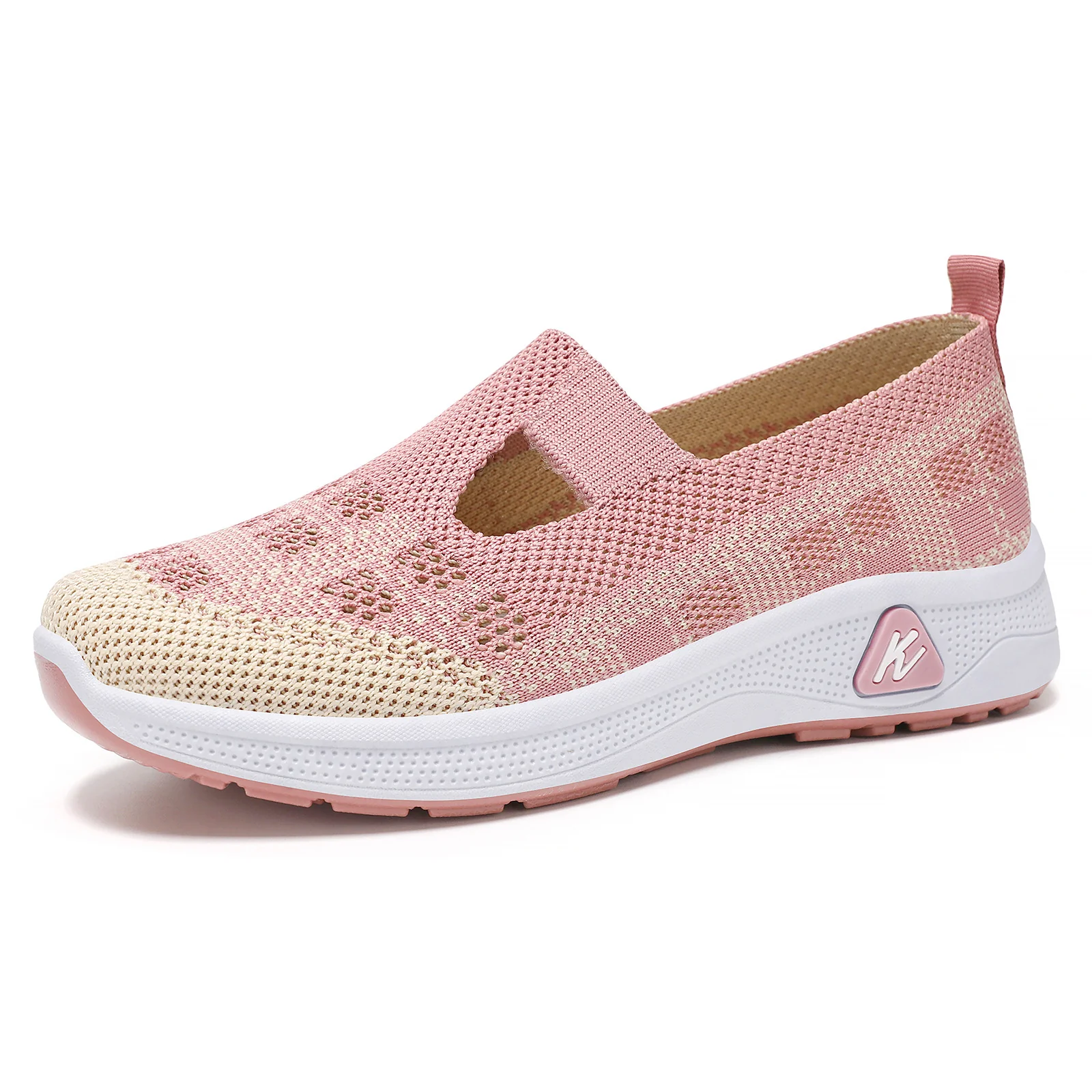 Damen Elastische Slip-On Laufschuhe mit atmungsaktivem Strickdesign Heidi Mode - Image 4