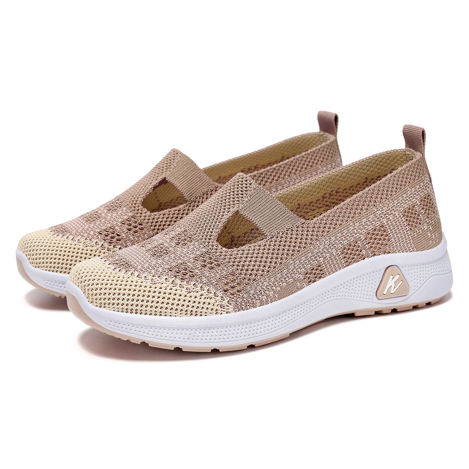Damen Elastische Slip-On Laufschuhe mit atmungsaktivem Strickdesign Heidi Mode - Image 8