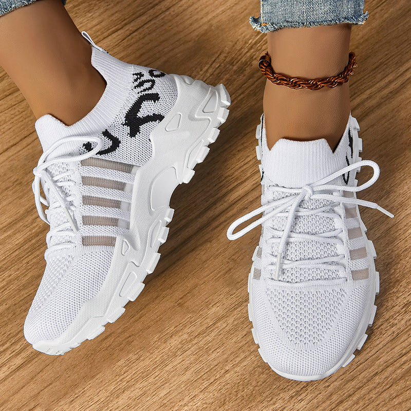 Damen elastische Sport-Sneaker mit atmungsaktiver Strickstruktur Heidi Mode - Image 3