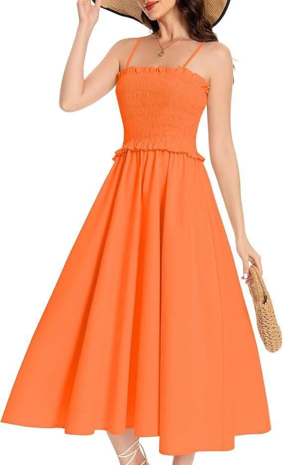 Damen Elastisches Maxikleid mit Rüschendetails und Geschmeidigem Material Heidi-Mode - Image 10