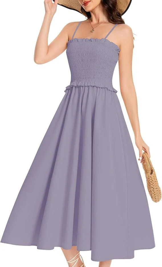 Damen Elastisches Maxikleid mit Rüschendetails und Geschmeidigem Material Heidi-Mode - Image 13
