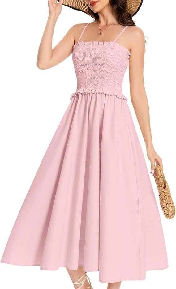 Damen Elastisches Maxikleid mit Rüschendetails und Geschmeidigem Material Heidi-Mode - Image 14