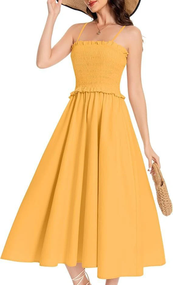 Damen Elastisches Maxikleid mit Rüschendetails und Geschmeidigem Material Heidi-Mode - Image 8