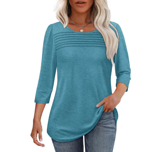 Damen Elegant geschnittenes Oberteil mit gerafften Details Heidi-Mode - Image 16