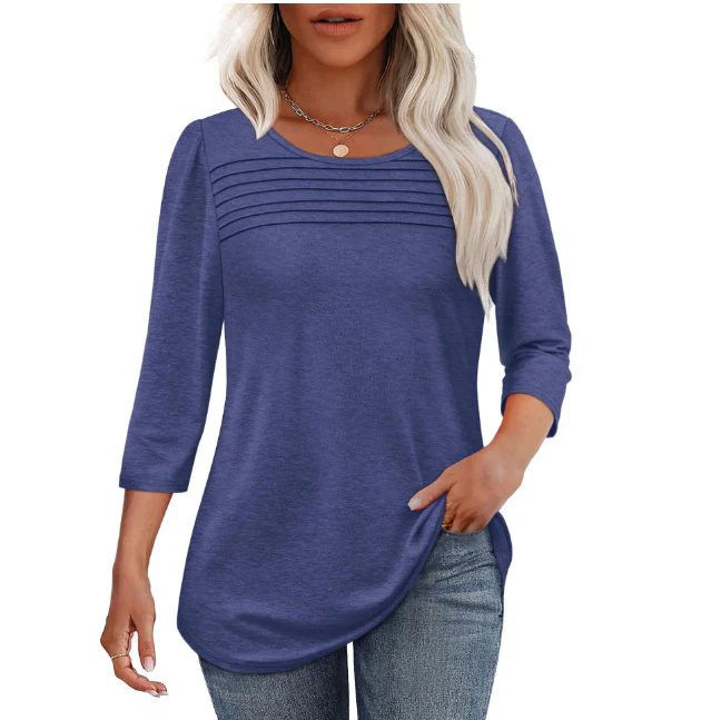 Damen Elegant geschnittenes Oberteil mit gerafften Details Heidi-Mode - Image 18