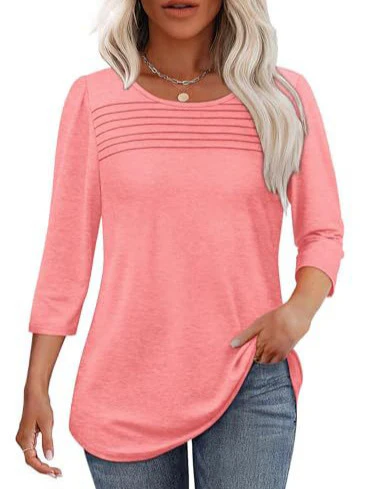 Damen Elegant geschnittenes Oberteil mit gerafften Details Heidi-Mode - Image 19