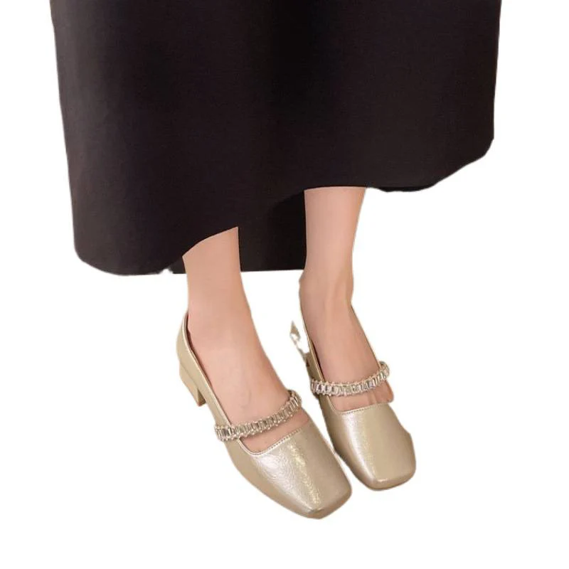 Damen Elegante Absatzschuhe mit Glitzerkette Heidi Mode - Image 5