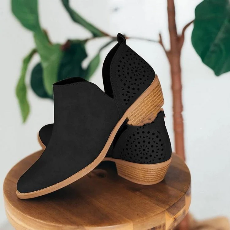 Damen Elegante Ankle Boots mit luftiger Lochmuster-Optik Heidi Mode - Image 2