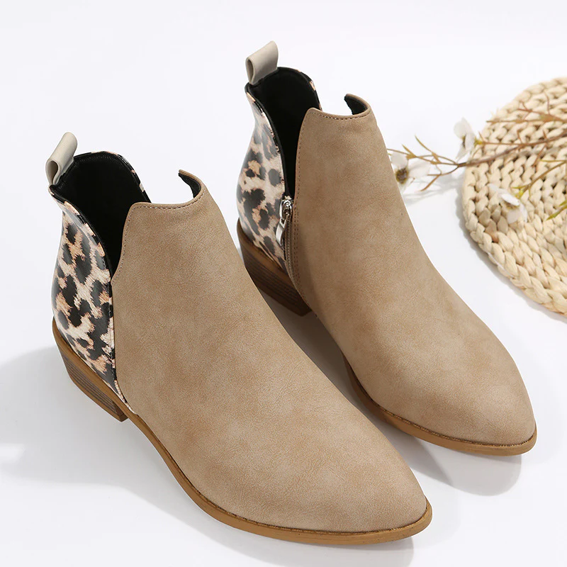 Damen elegante Ankle Boots mit modischem Leopardenmuster Heidi Mode - Image 7