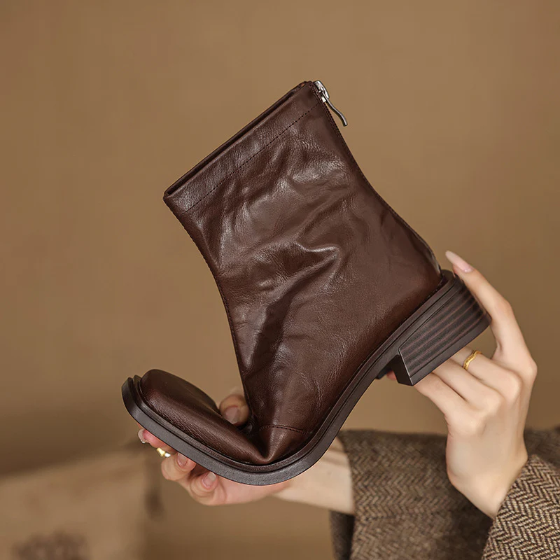 Damen elegante Ankle Boots mit modischer Metalloberfläche Heidi Mode - Image 2