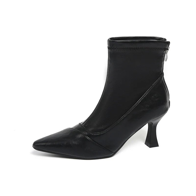 Damen elegante Ankleboots mit modischer Stiletto-Absatz und Reißverschluss Heidi Mode - Image 7