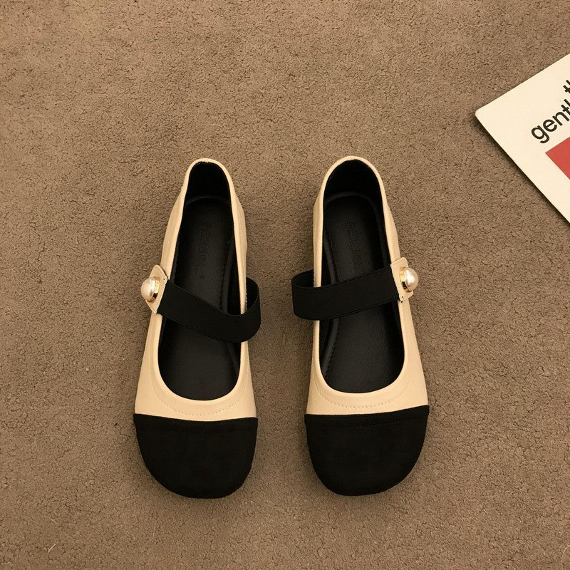 Damen Elegante Ballerina-Schuhe mit Perlenverzierung und bequemen Riemen Heidi Mode - Image 6