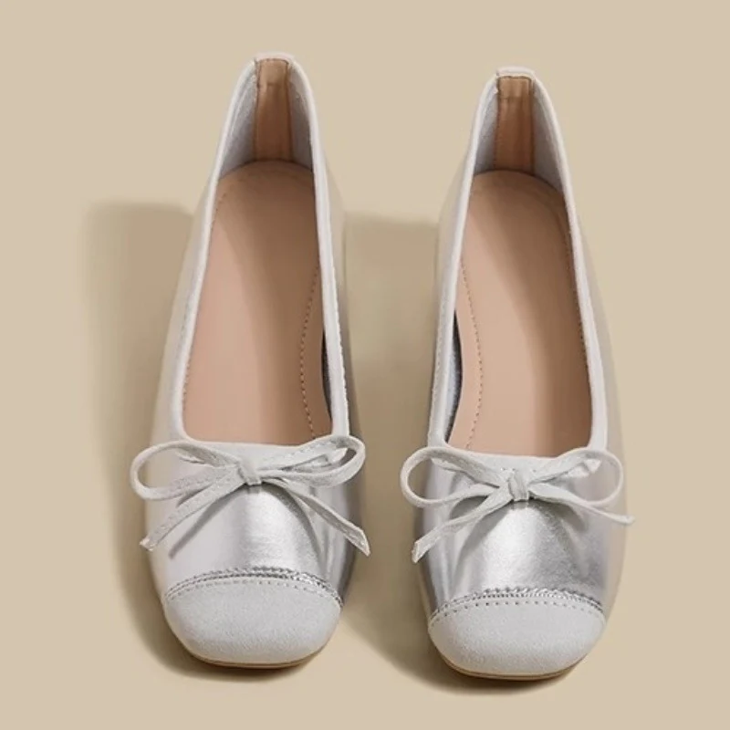 Damen Elegante Ballerina-Schuhe mit zarter Schleifenapplikation Heidi Mode - Image 2