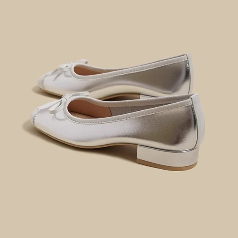 Damen Elegante Ballerina-Schuhe mit zarter Schleifenapplikation Heidi Mode - Image 6