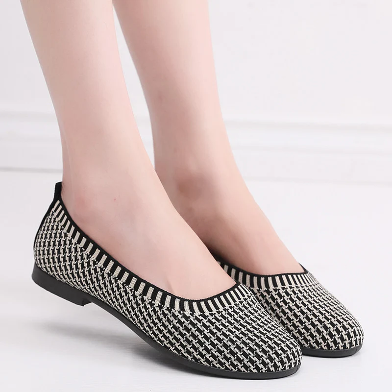 Damen Elegante Ballerinas aus atmungsaktivem Strickmaterial Heidi Mode - Image 4