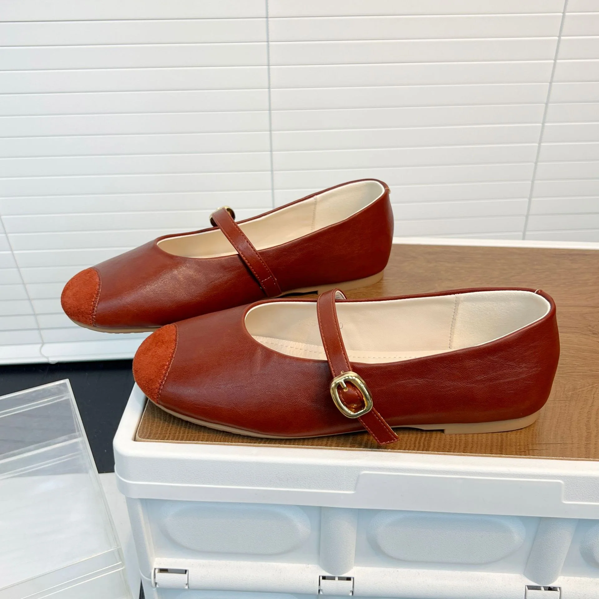 Damen elegante Ballerinas mit dekorativem Riemen und edler Schnallenverzierung Heidi Mode - Image 6