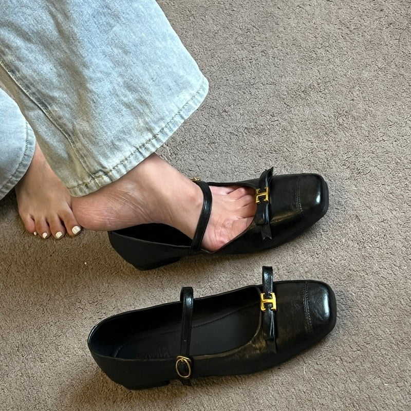 Damen elegante Ballerinas mit dekorativem Riemen und komfortablem Fußbett Heidi Mode - Image 6