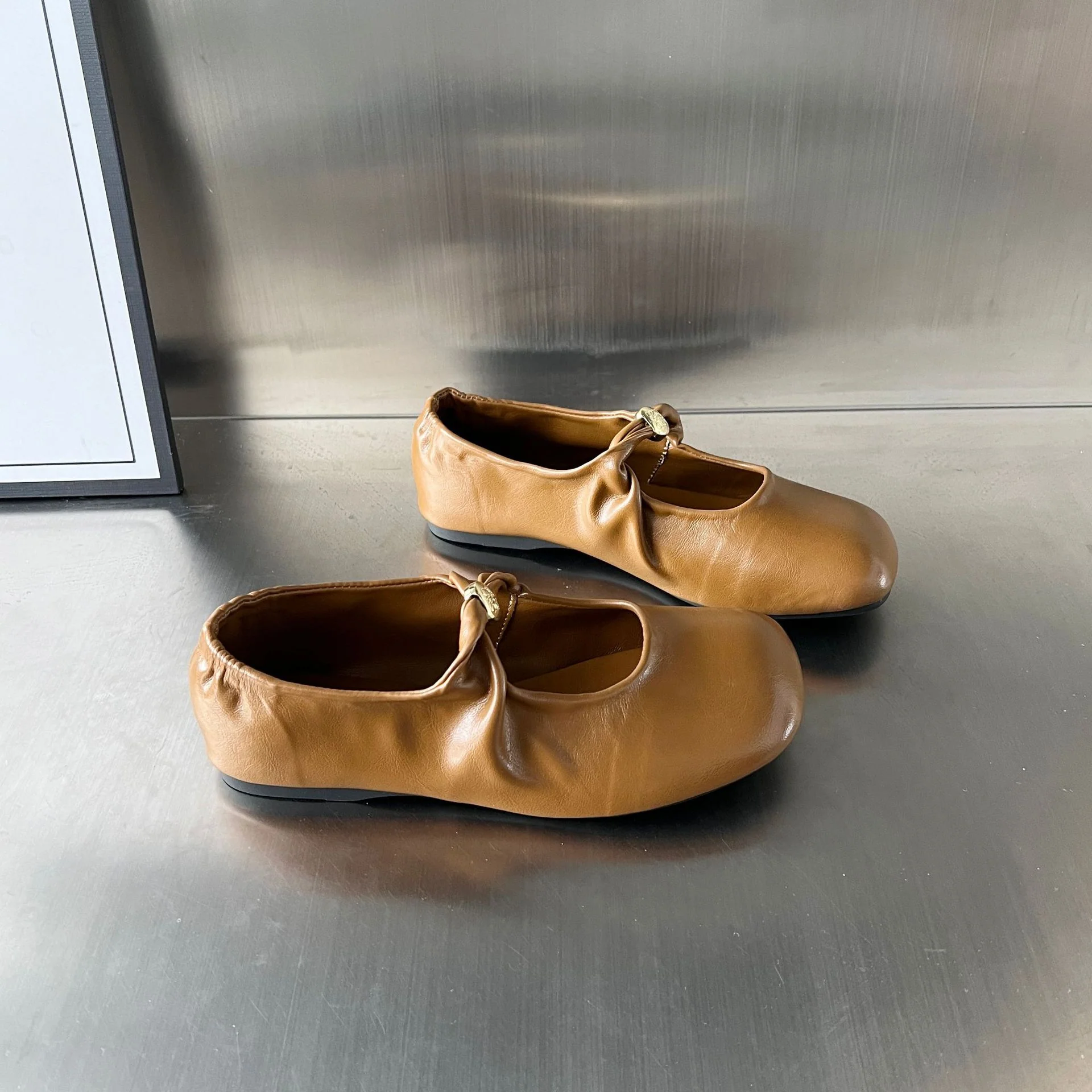 Damen elegante Ballerinas mit dekorativem Riemen und komfortablem Fußbett Heidi Mode - Image 5