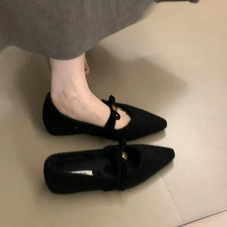 Damen elegante Ballerinas mit dekorativem Schleifenakzent und weichem Innenfutter Heidi Mode - Image 7
