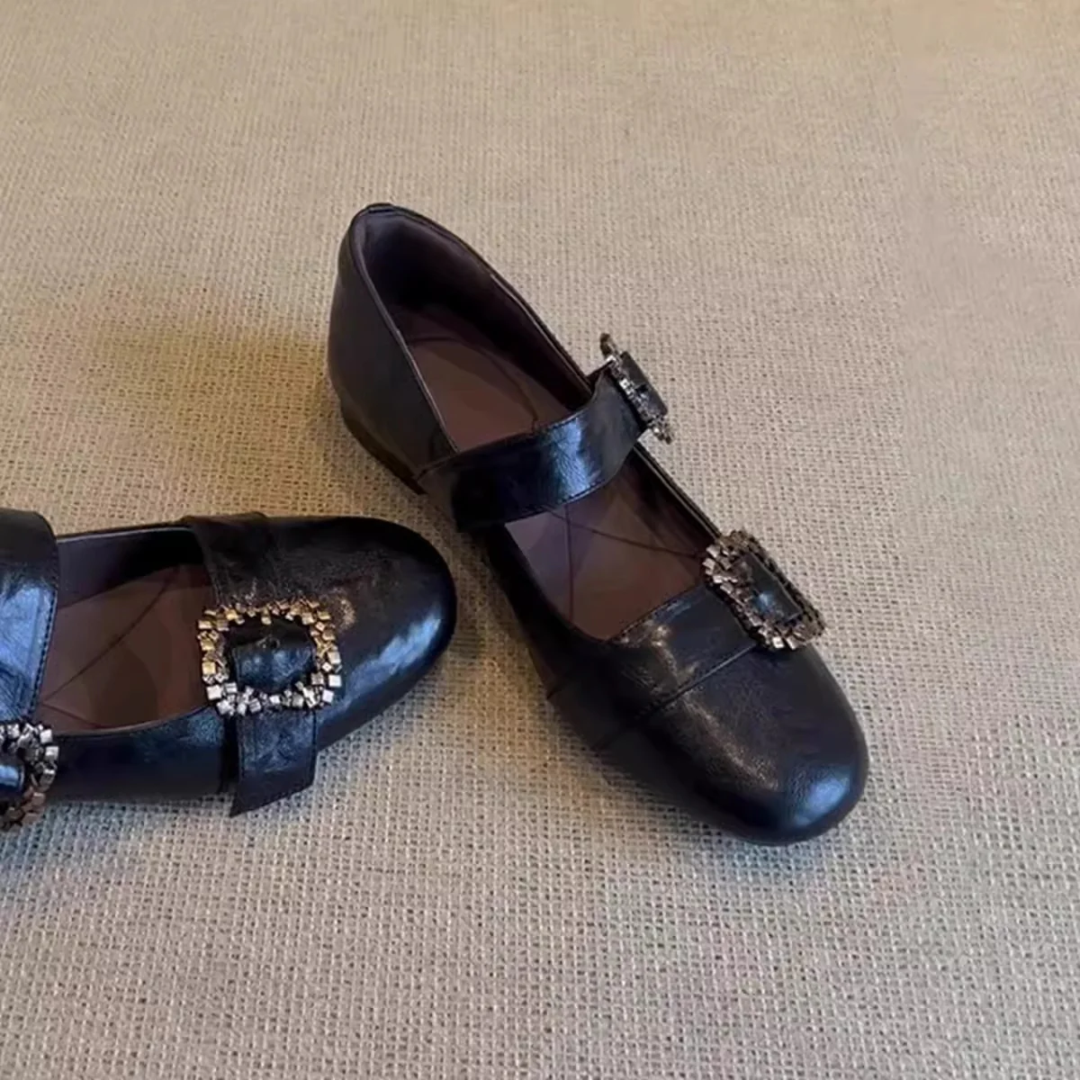 Damen elegante Ballerinas mit dekorativen Schnallen Heidi Mode