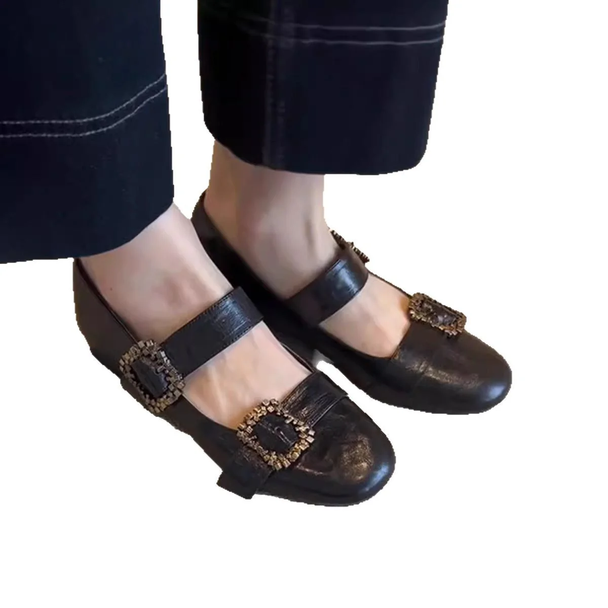 Damen elegante Ballerinas mit dekorativen Schnallen Heidi Mode - Image 5