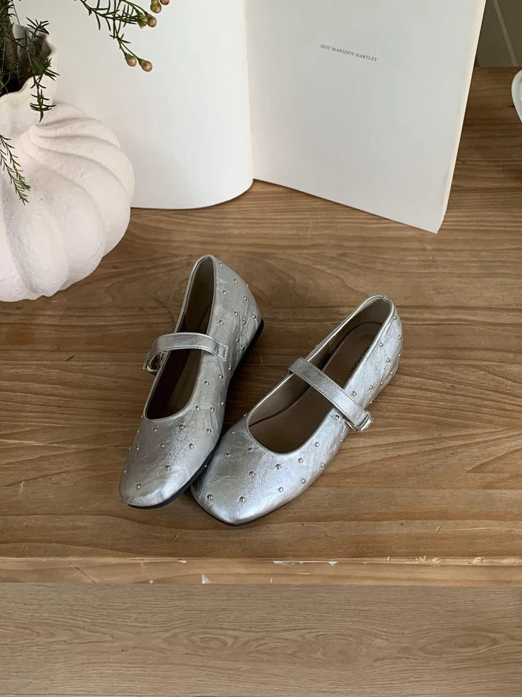 Damen Elegante Ballerinas mit dekorativen Strasssteinen Heidi Mode - Image 6