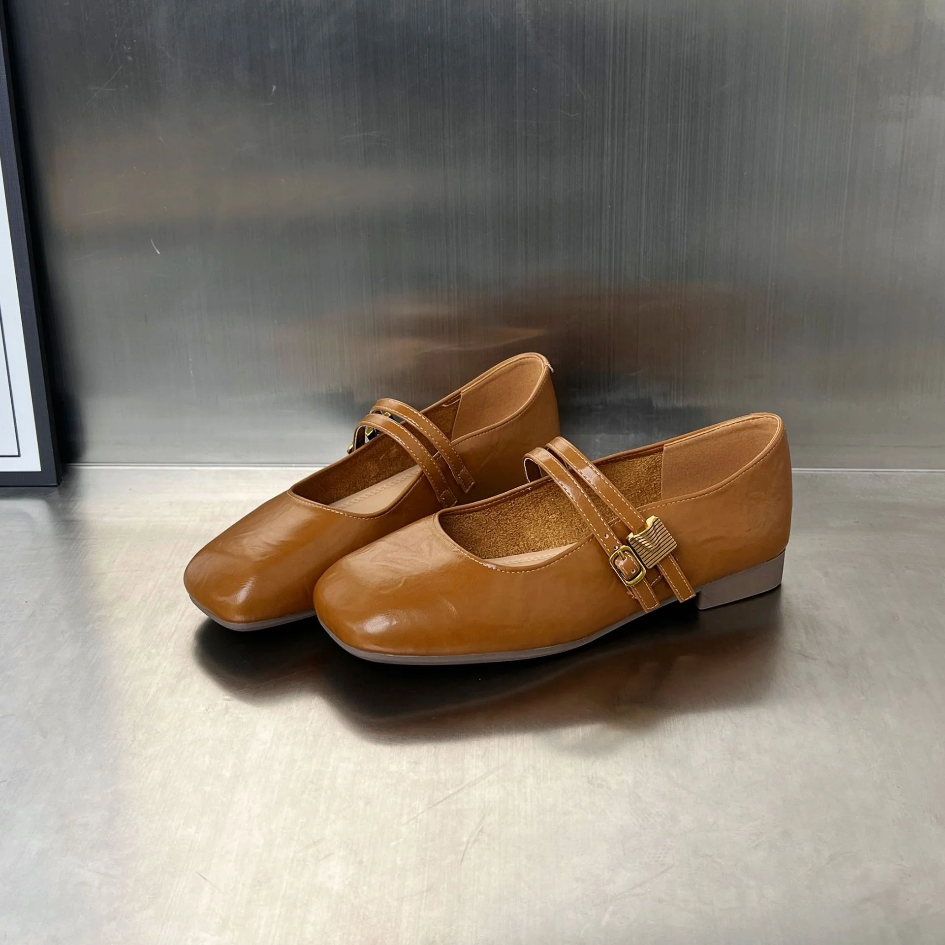 Damen Elegante Ballerinas mit doppeltem Riemendesign und komfortabler Innensohle Heidi Mode - Image 2