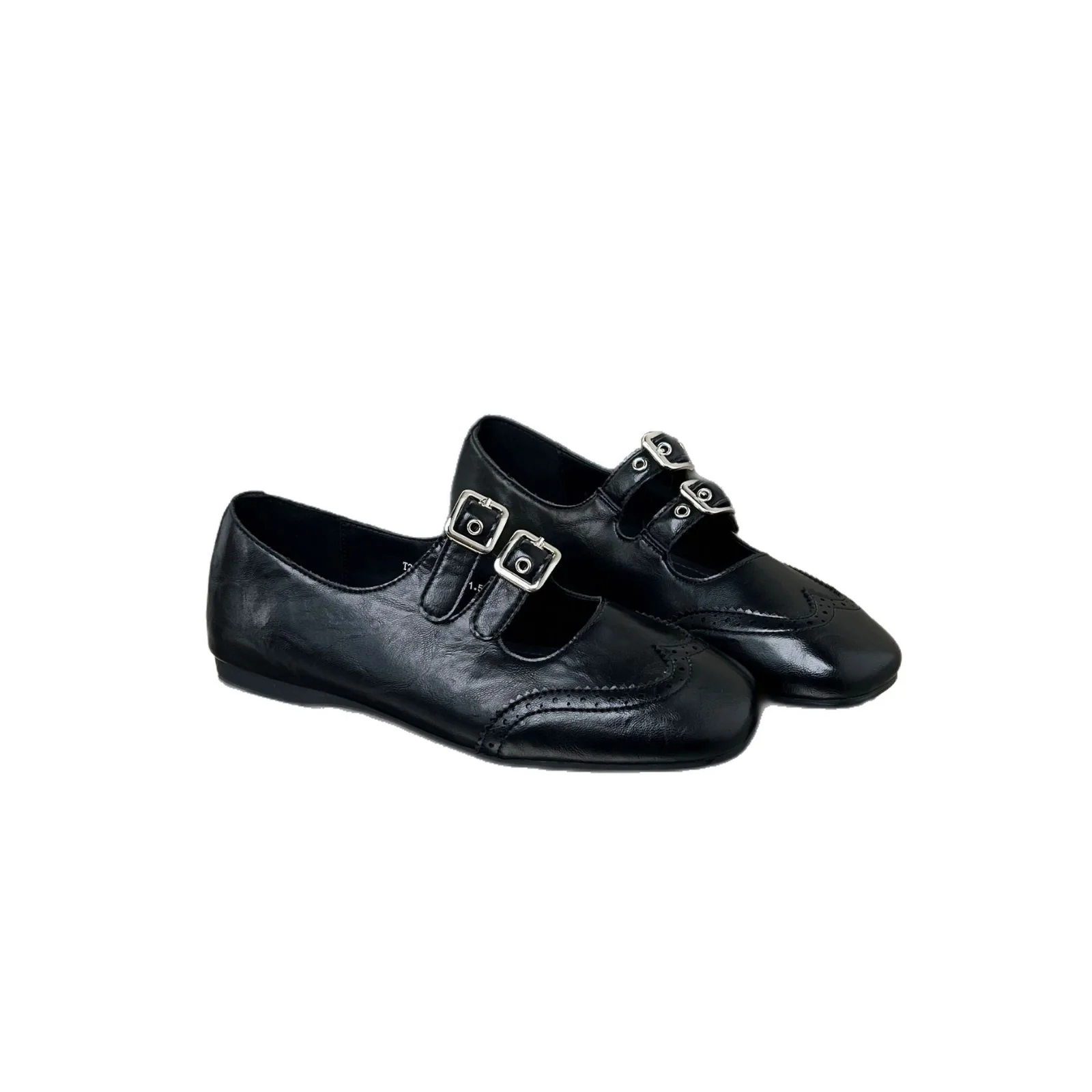 Damen elegante Ballerinas mit doppeltem Schnallenverschluss Heidi Mode - Image 5