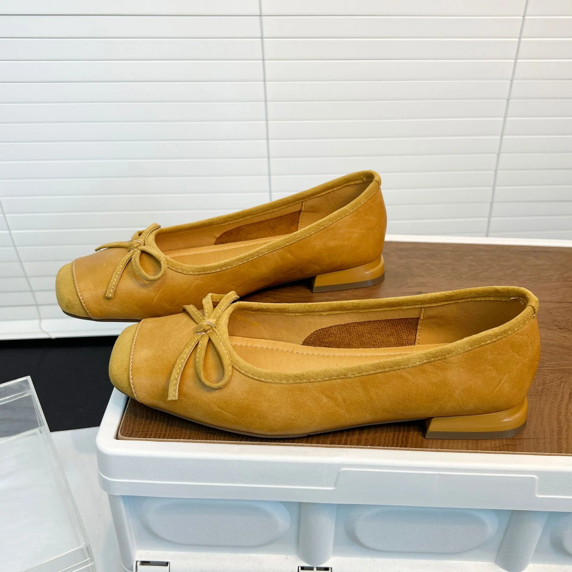 Damen Elegante Ballerinas mit feinem Leder und dekorativem Schleifenverschluss Heidi Mode - Image 6