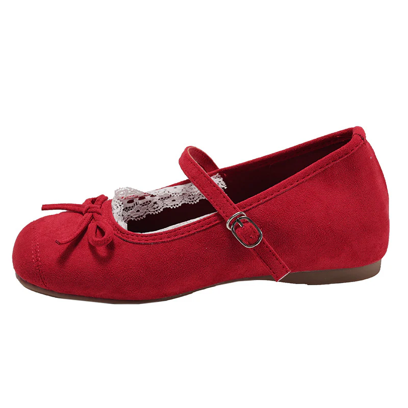 Damen elegante Ballerinas mit feiner Spitzenverzierung und praktischem Schnallenverschluss Heidi Mode - Image 9