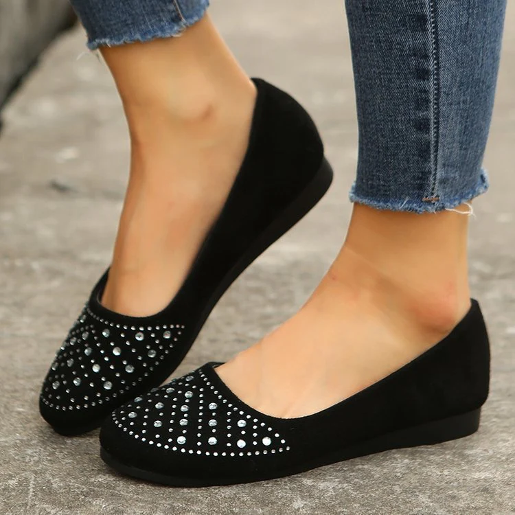 Damen Elegante Ballerinas mit Funkelndem Strass-Detail und Komfortabler Sohle Heidi-Mode - Image 4