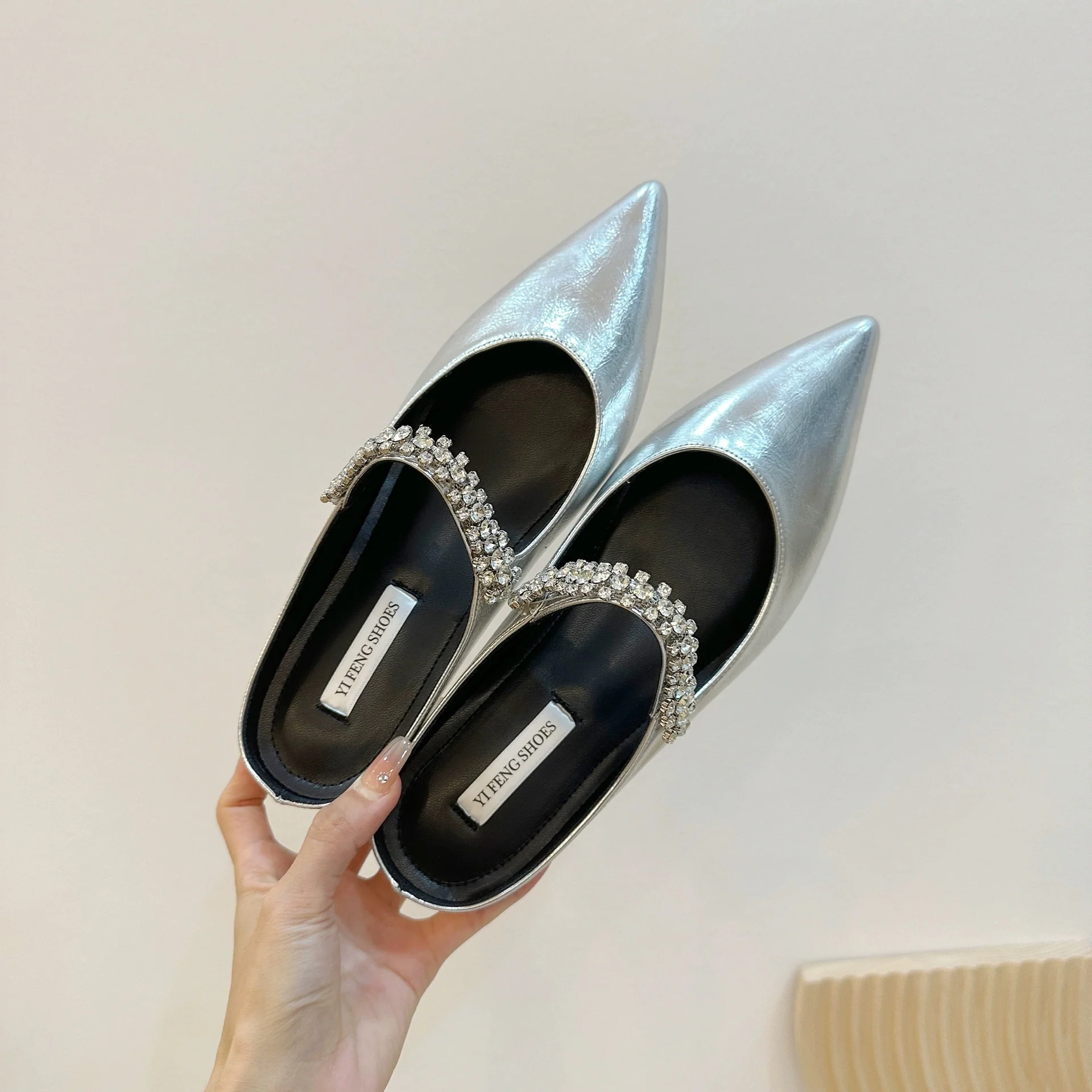 Damen elegante Ballerinas mit funkelndem Strassband Heidi Mode - Image 6