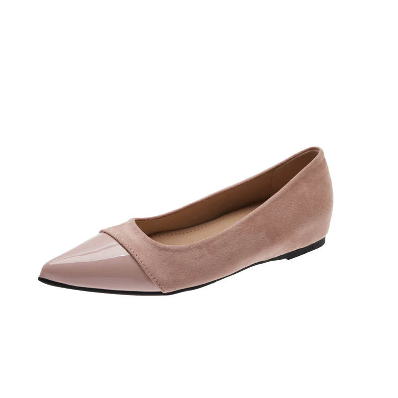 Damen elegante Ballerinas mit geschmackvollem Lack- und Veloursledermix Heidi Mode - Image 5