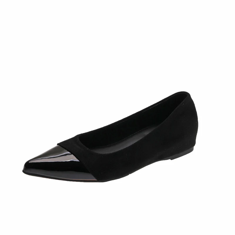 Damen elegante Ballerinas mit geschmackvollem Lack- und Veloursledermix Heidi Mode - Image 7