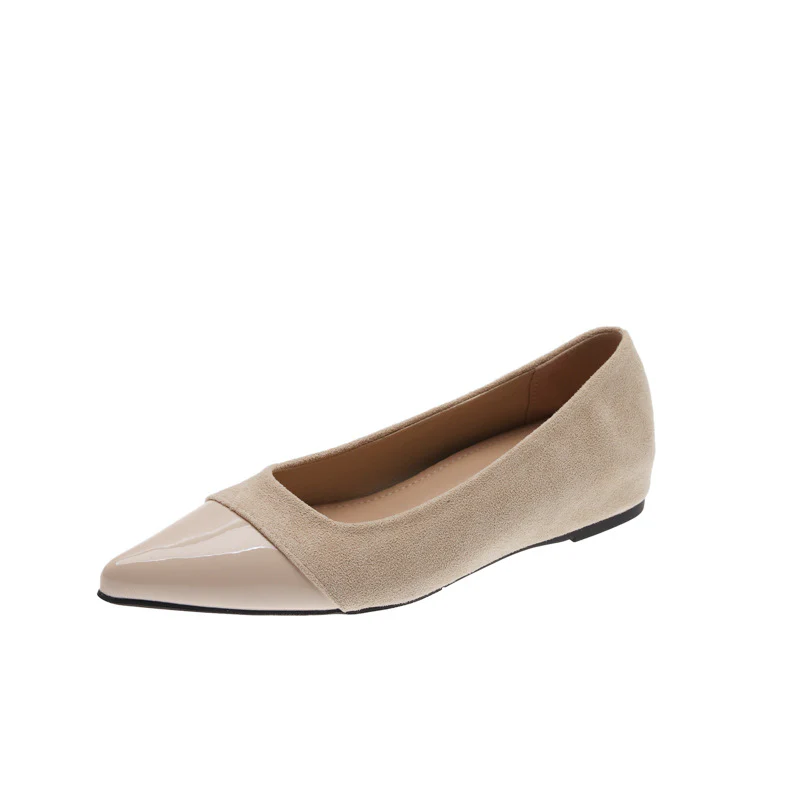 Damen elegante Ballerinas mit geschmackvollem Lack- und Veloursledermix Heidi Mode - Image 8