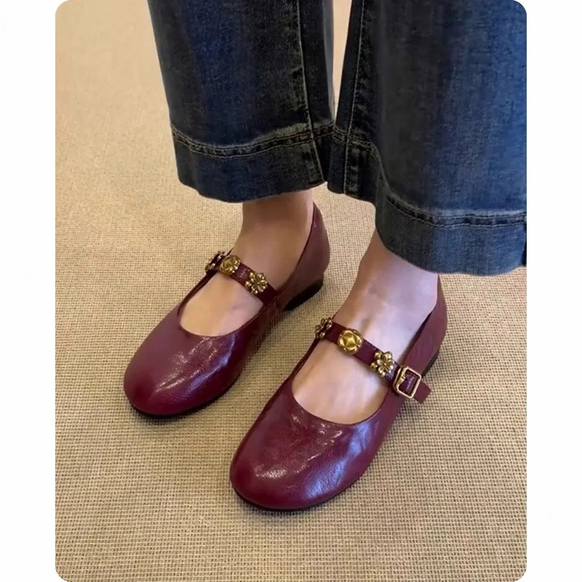 Damen elegante Ballerinas mit modischem Blüten-Akzent Heidi Mode - Image 3