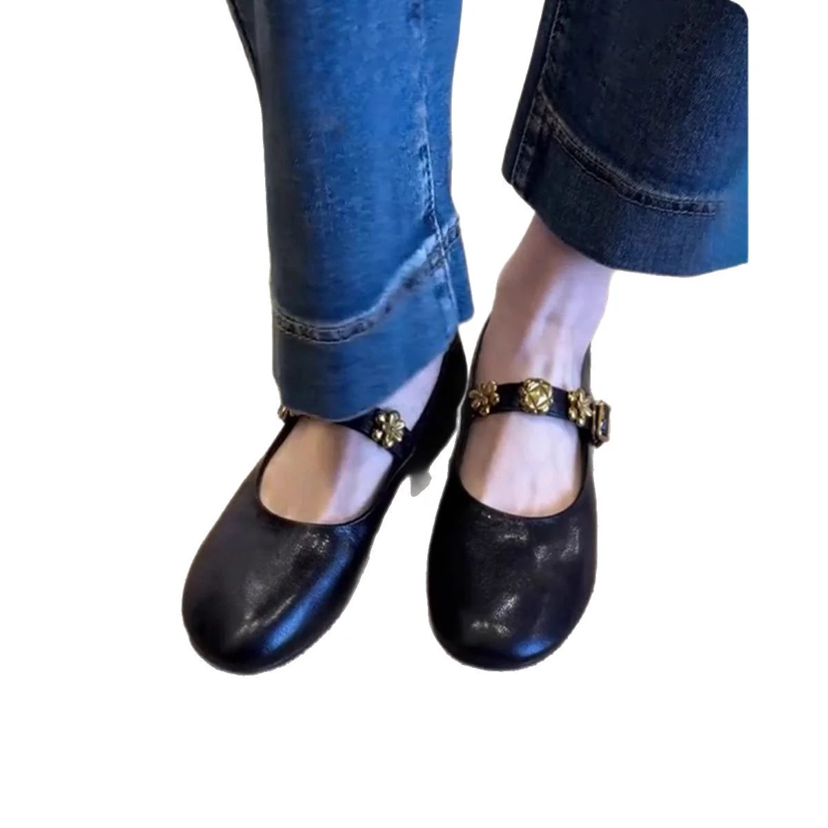 Damen elegante Ballerinas mit modischem Blüten-Akzent Heidi Mode - Image 5