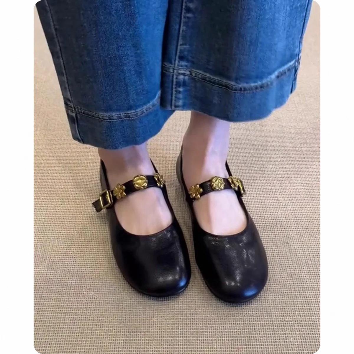 Damen elegante Ballerinas mit modischem Blüten-Akzent Heidi Mode - Image 7