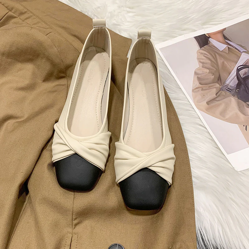 Damen elegante Ballerinas mit modischem Knotted-Design und hochwertigem Leder Heidi Mode