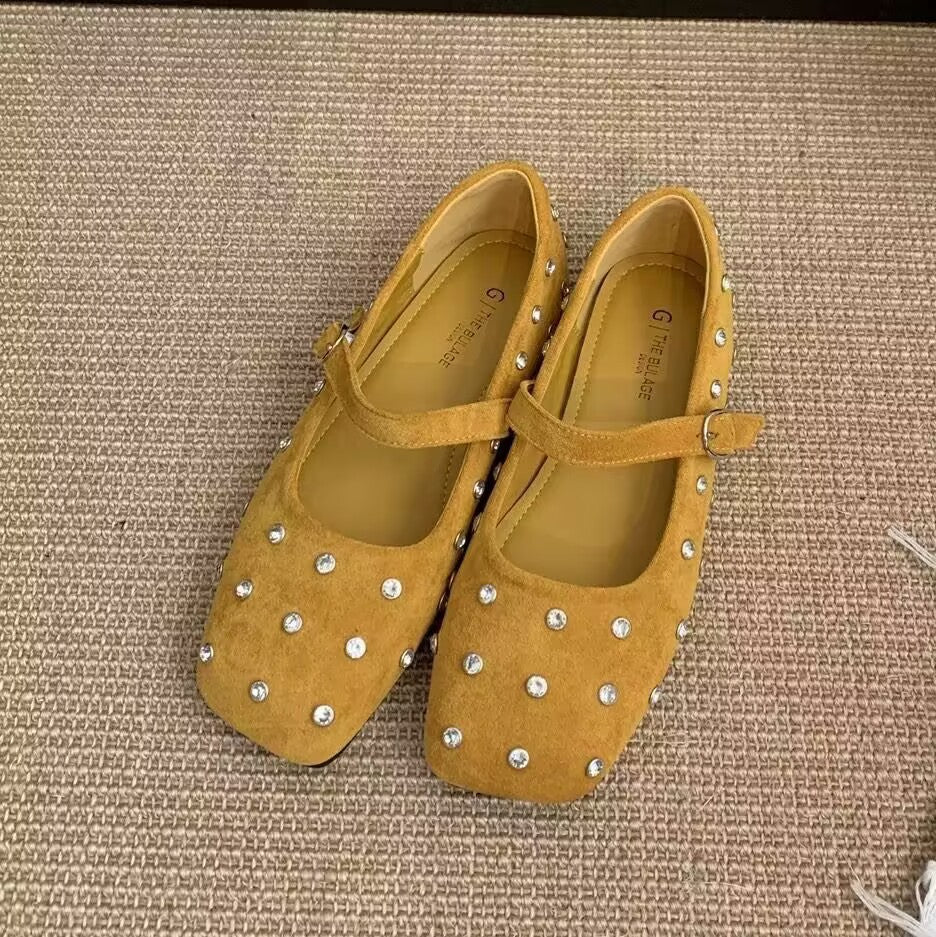 Damen elegante Ballerinas mit modischem Riemchen und glänzenden Strass-Applikationen Heidi Mode - Image 6