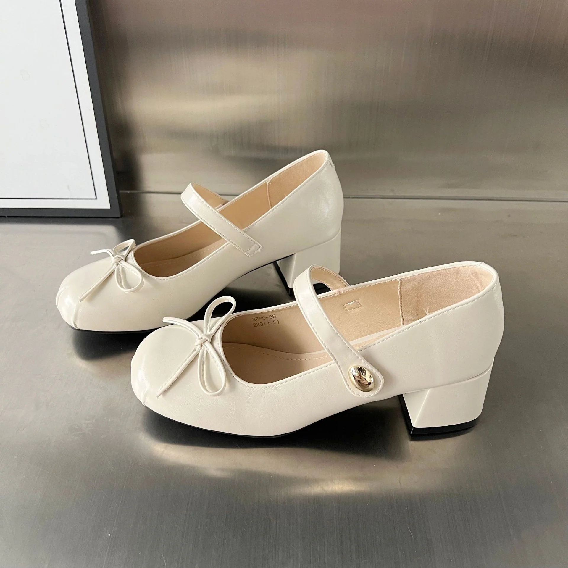 Damen elegante Ballerinas mit modischem Riemen und dekorativer Schleifenverzierung Heidi Mode - Image 6