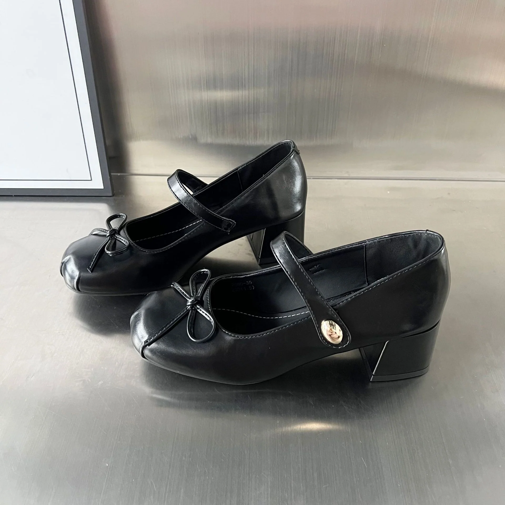 Damen elegante Ballerinas mit modischem Riemen und dekorativer Schleifenverzierung Heidi Mode - Image 8