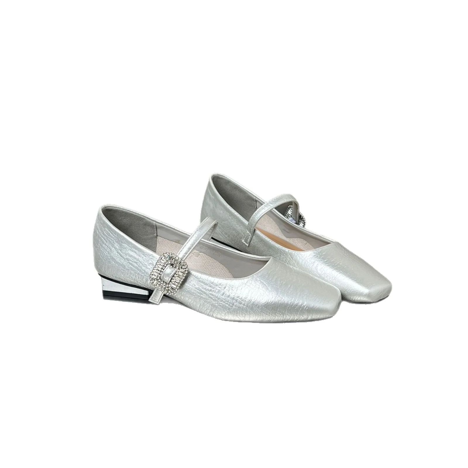 Damen Elegante Ballerinas mit modischem Riemen und funkelndem Schmuckdetail Heidi Mode - Image 5