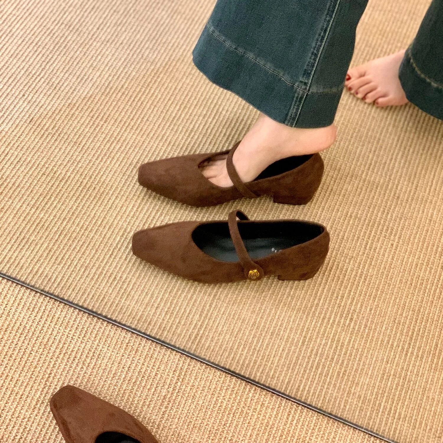 Damen elegante Ballerinas mit modischem Riemen und komfortablem Fußbett Heidi Mode - Image 4